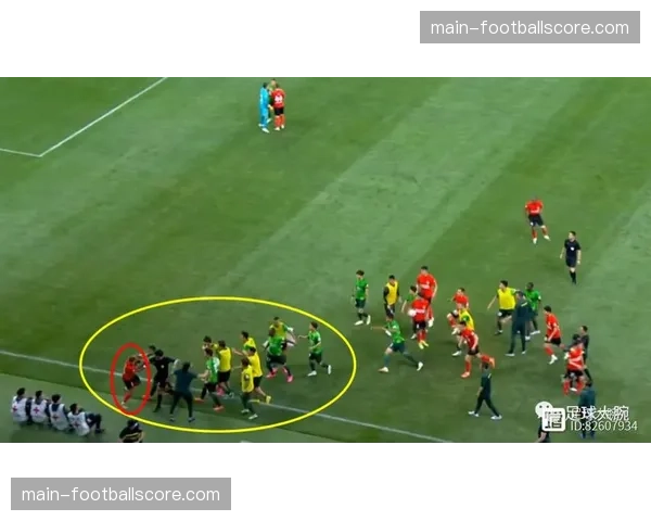 冲突瞬间:两队球员因一次凶狠铲抢发生大规模推搡